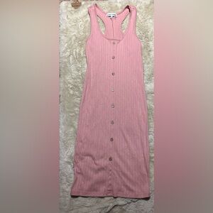Pink Button-Down Women's Dress